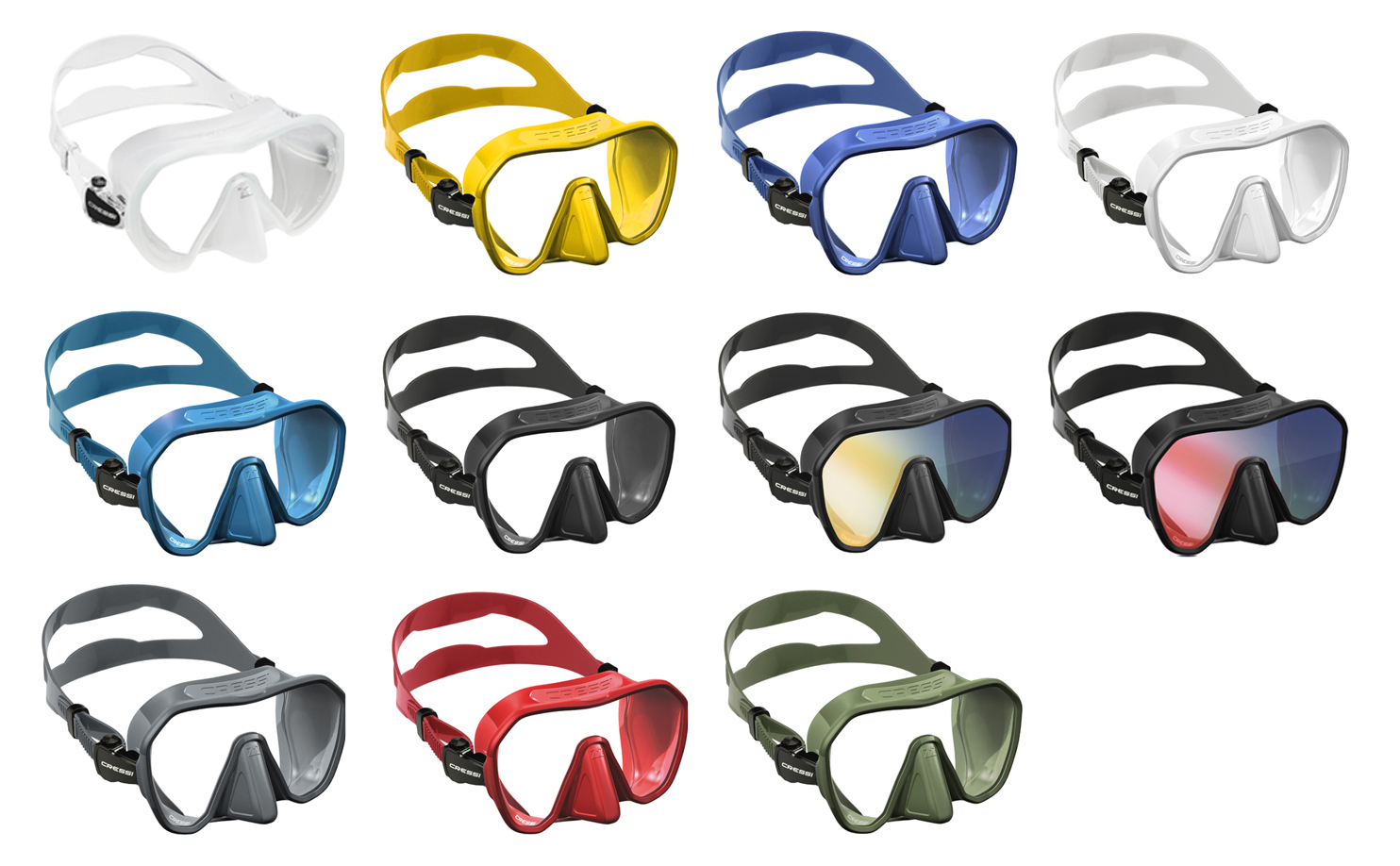 máscara Cressi Z2 colores disponibles