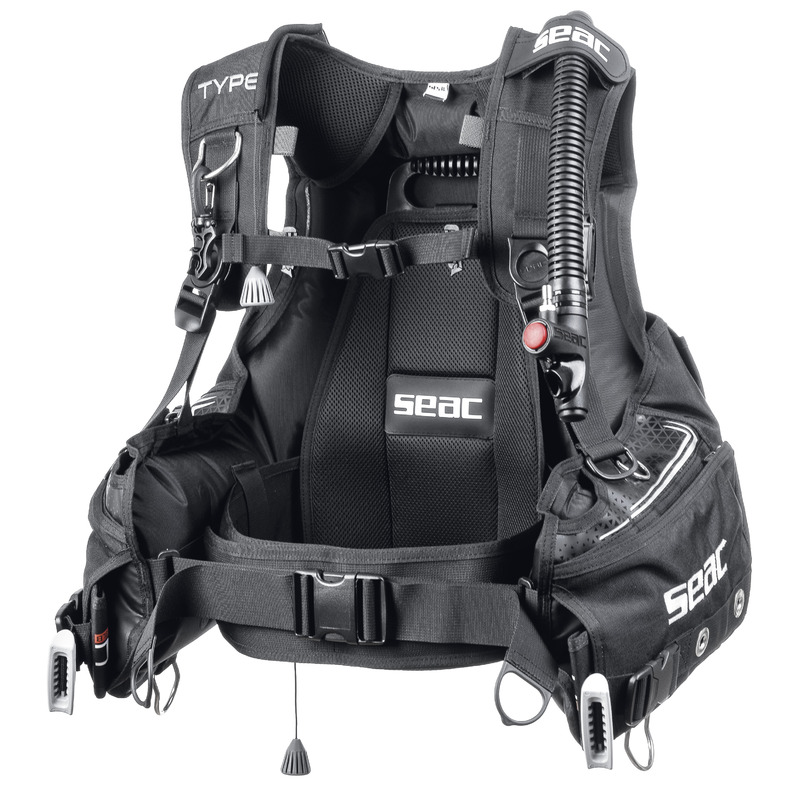 Chaleco buceo BCD SEAC Type vista frontal